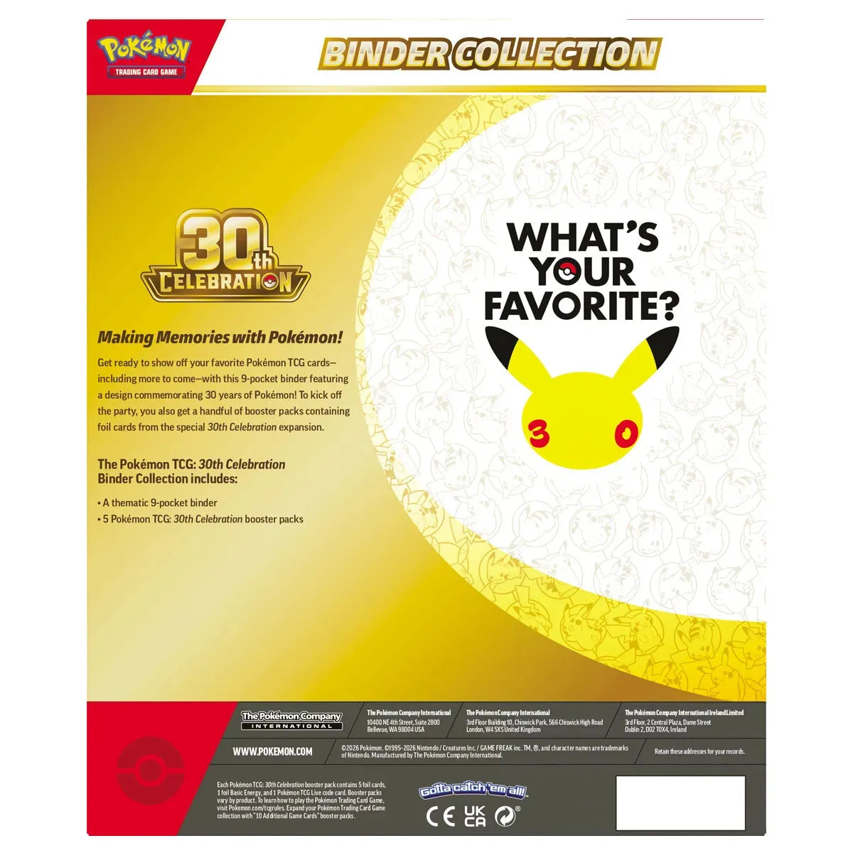 Pokémon Binder Collection 30th Aniversario