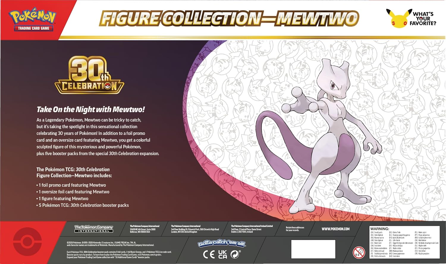Pokémon Mewtwo Figure Collection 30th Aniversario