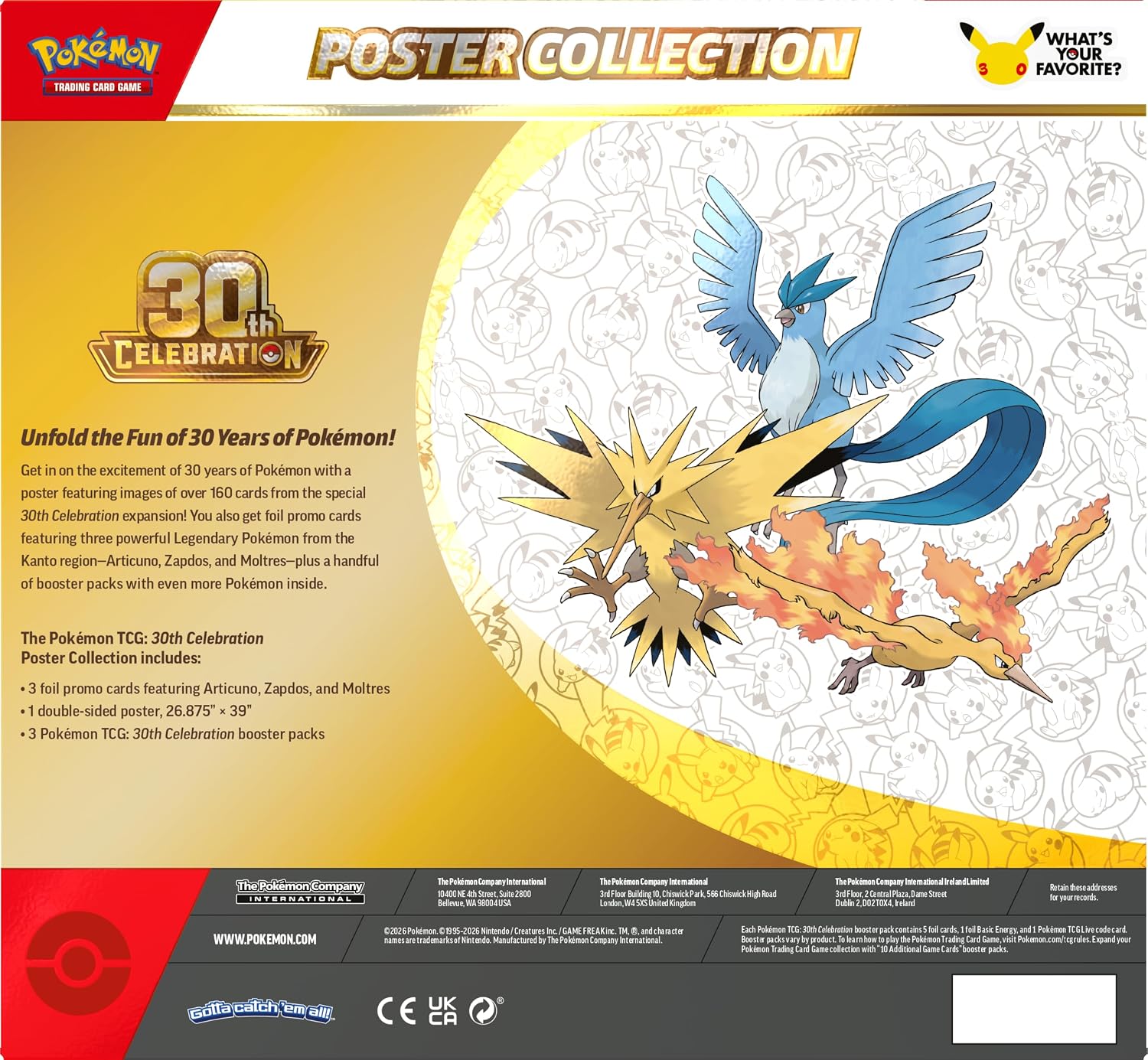 Pokémon Poster Collection 30th Aniversario