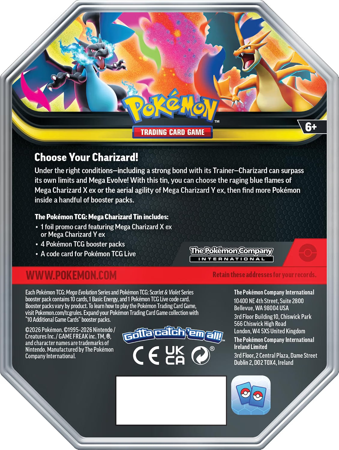 Pokémon Tin Charizard Y ex - Inglés