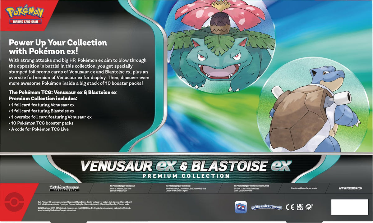Pokémon Premium Collection Venusaur EX & Blastoise EX - Inglés