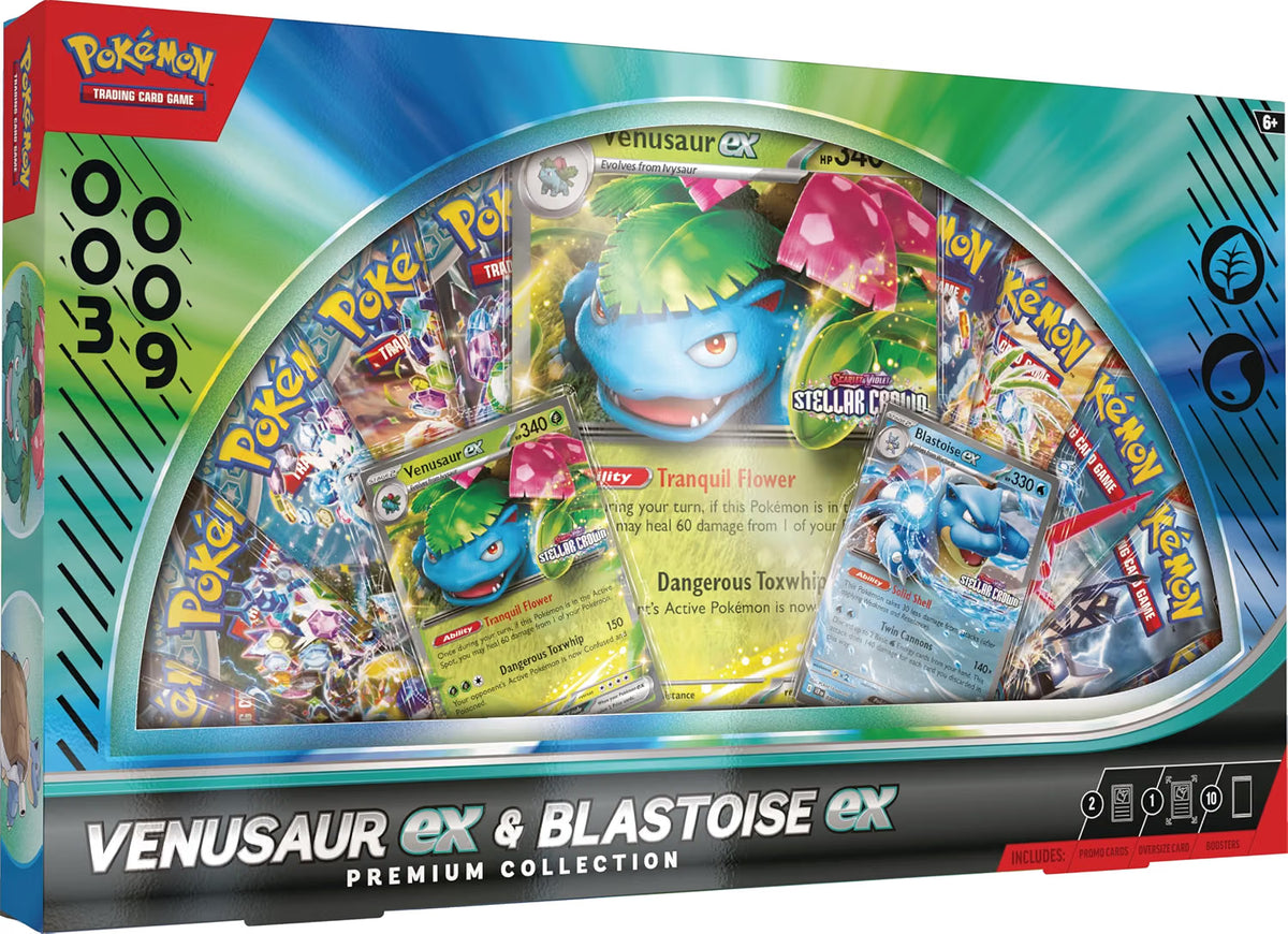 Pokémon Premium Collection Venusaur EX & Blastoise EX - Inglés